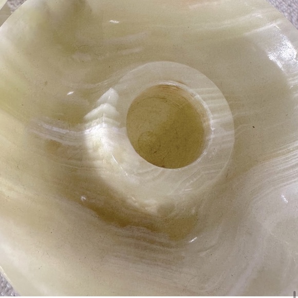 Vintage Yellow Onyx Candlestick Holders X2 - Picture 12 of 16